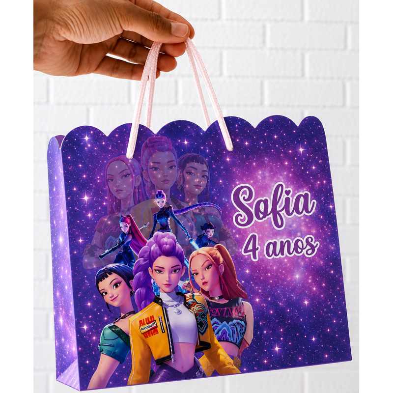 Sacolinha G Guerreira do k-pop Personalizados /Lembrancinha de Festa /Aniversário