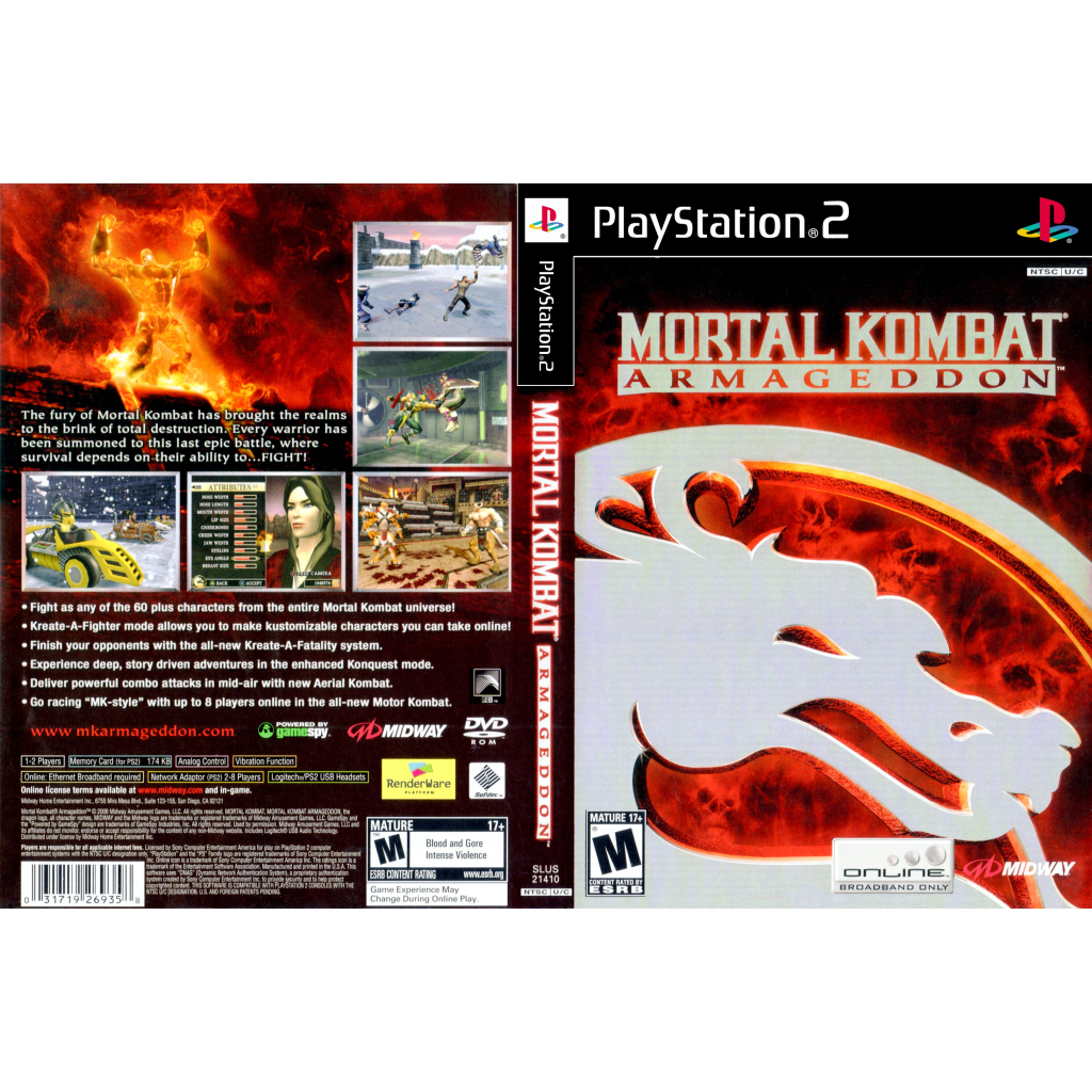 Mortal Kombat - Armageddon (Premium Edition) - Jogo para PS2 em DVD
