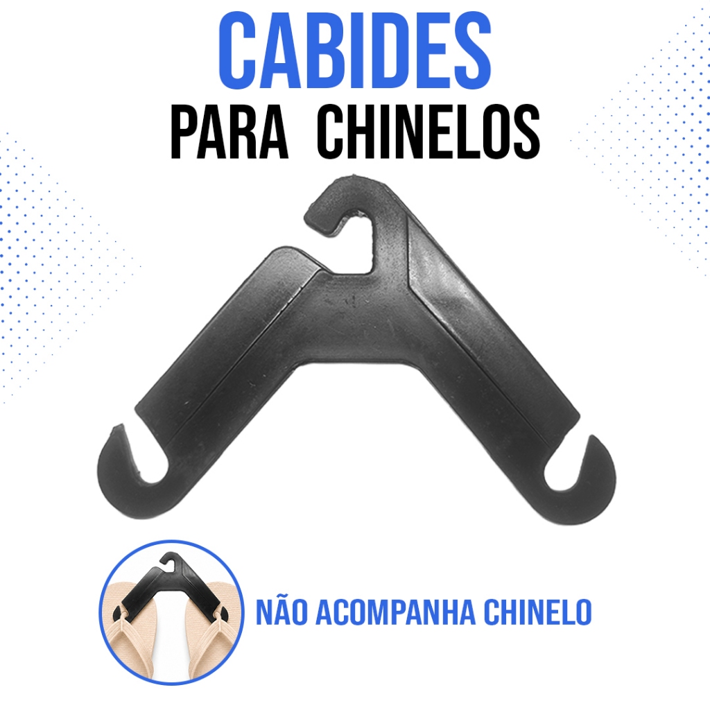 Kit 100 Cabides Expositor Para Chinelos Mostruário Loja Vitrine Organização