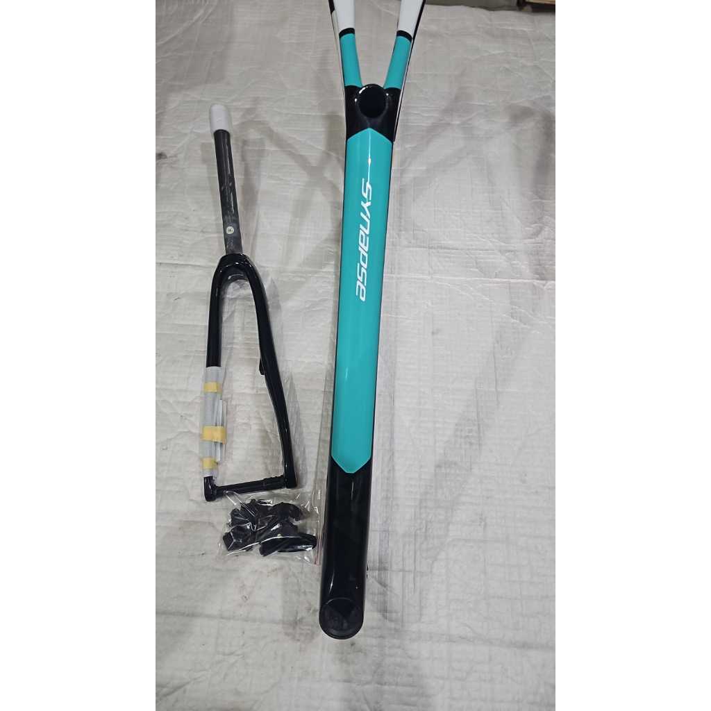 QUADRO CANNONDALE SYNAPSE CARBON + GARFO TAMANHO 51 PRETO/VERDE