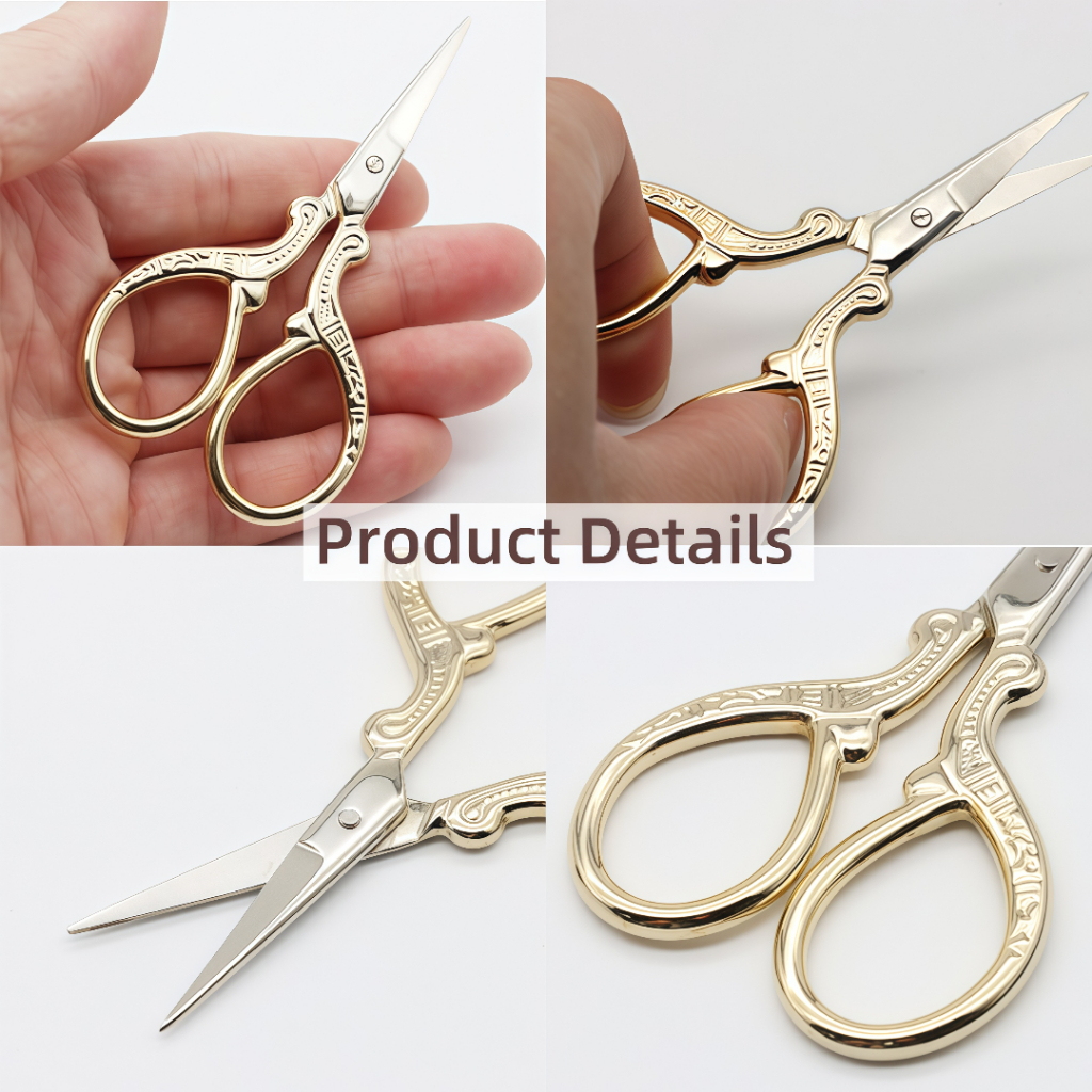 Tesoura De Bordado Multiuso Com Cortador Bordado Croche Design de Sobrancelhas — imagem 2 de 2