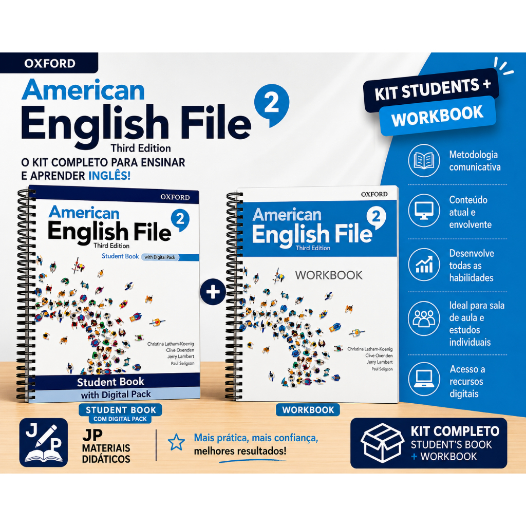 KIT AMERICAN ENGLISH FILE 2 – THIRD EDITION STUDENT´S BOOK+WORKBOOK