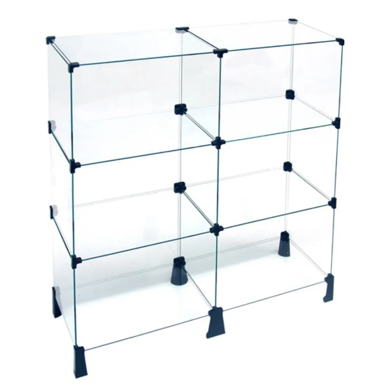 Balcão Modulado de vidro 4mm temperado de 06 nichos