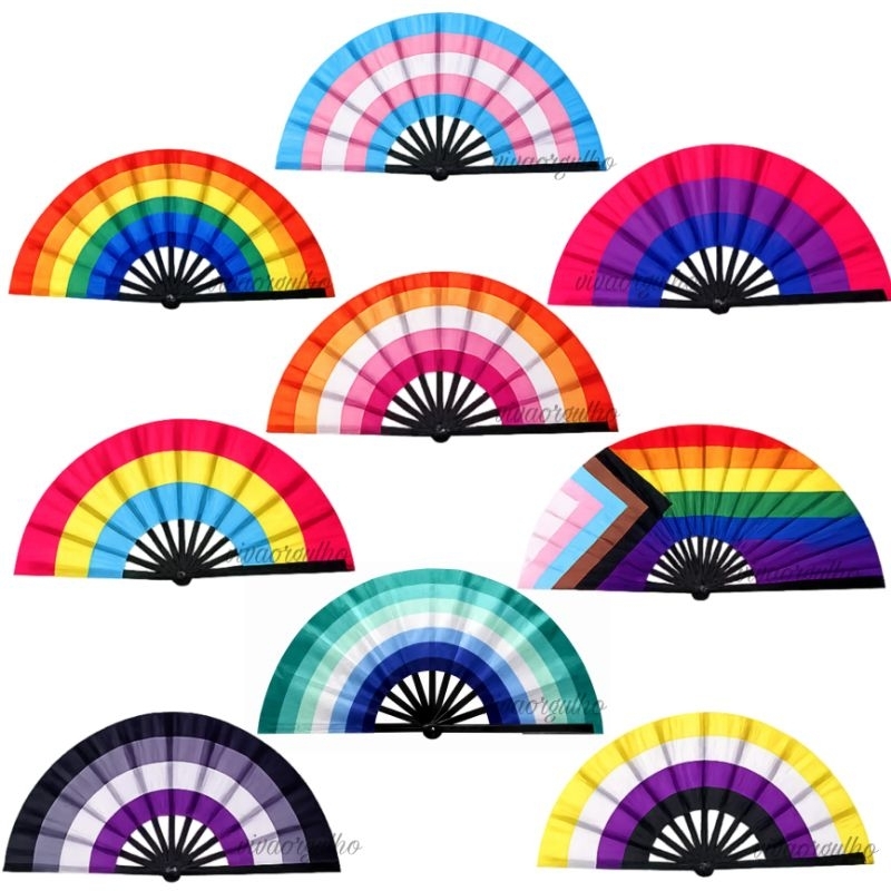 leque grande lgbt lésbica bissexual pansexual assexual transexual não binário gay