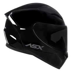 Capacete Moto Masculino Feminino Asx City Solid Preto Brilho Viseira Fumê