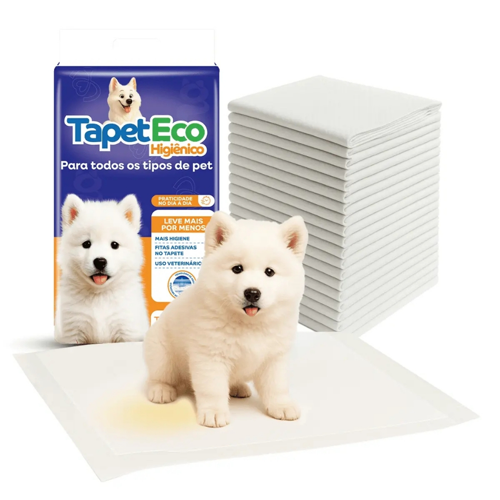 Tapete Higiênico Para Cães 60x60 Alta Absorção Adesivo 50 Unidades Pet TapetEco Envio Imediato