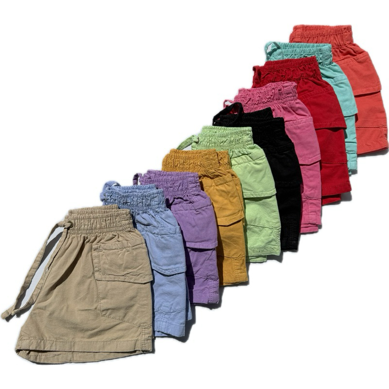 Kit Short Cargo Infantil Feminina Casual Dia a Dia Meninas