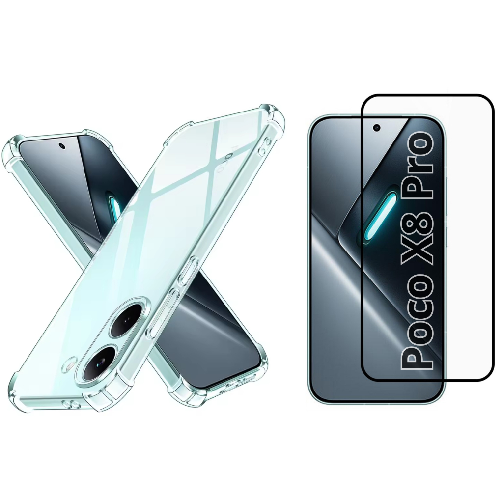 Capa Capinha Case Anti Impacto + Película Cerâmica Para Xiaomi Poco X8 Pro