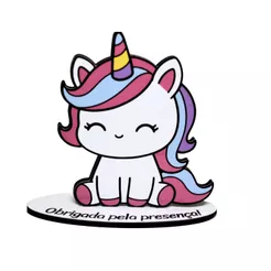 Lembrancinha Plaquinha Unicórnio MDF Festa Infantil Aniversário Menina Decorativa Colorida