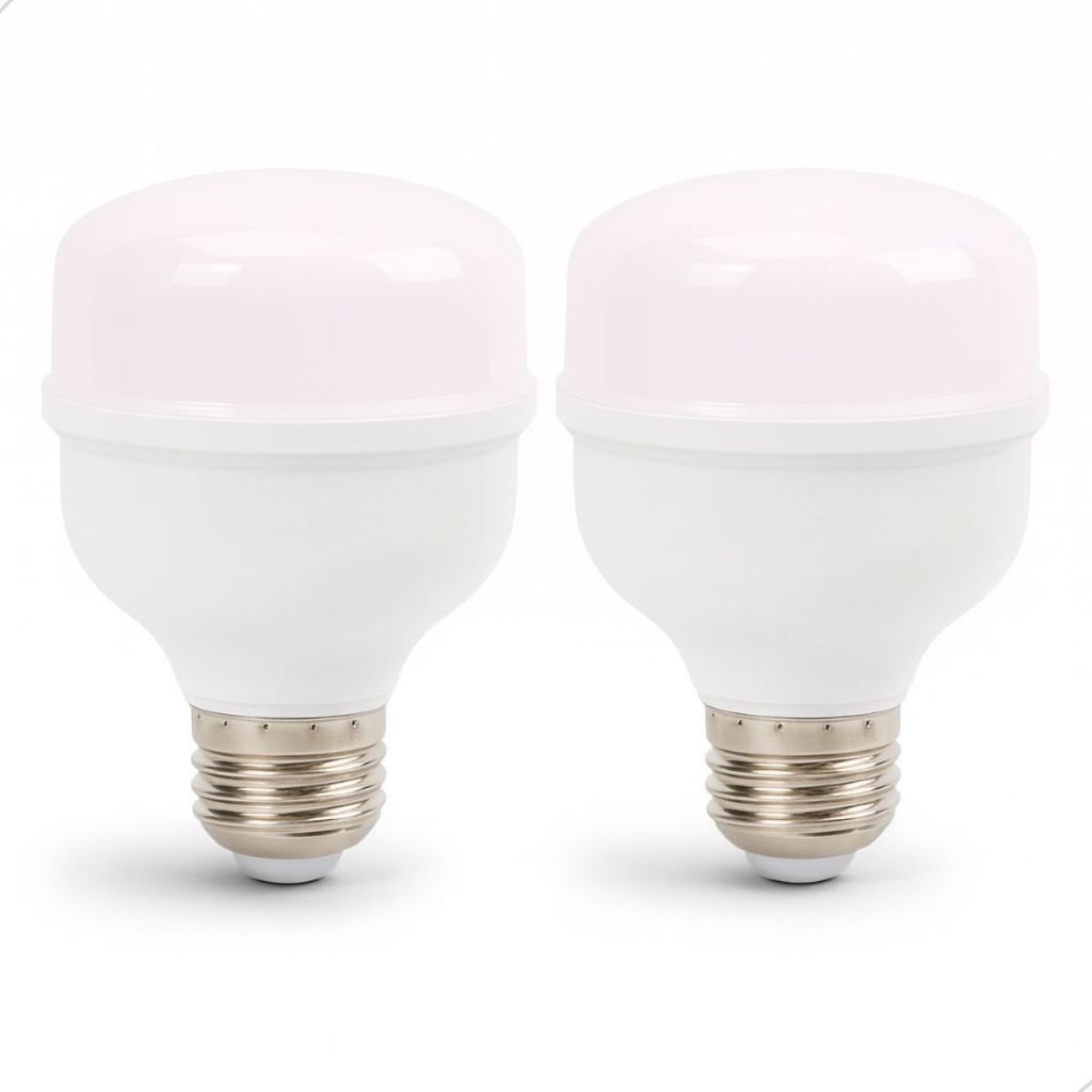Kit 2 Lâmpada Led Bulbo 20w 6500k Branco Frio Bivolt 110v 220v Soquete E27 Econômica Iluminação Casa