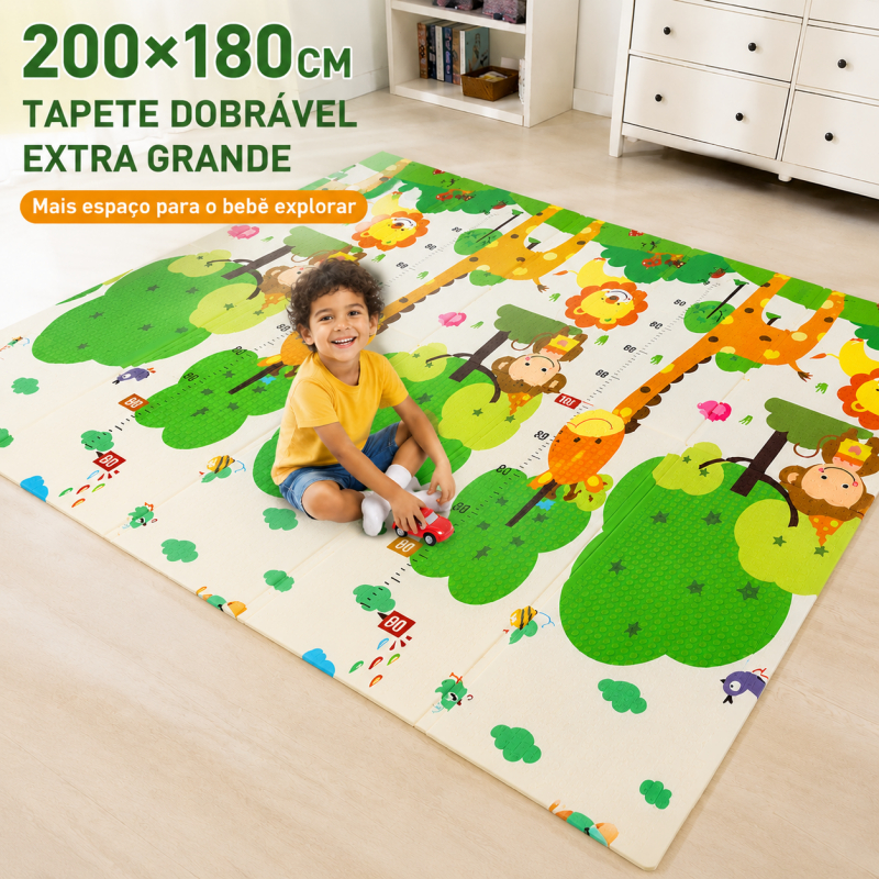 CHILDREN'S TATAMI MAT 200cmx180cm x 7mm Double-Sided Rubberized Baby-S13