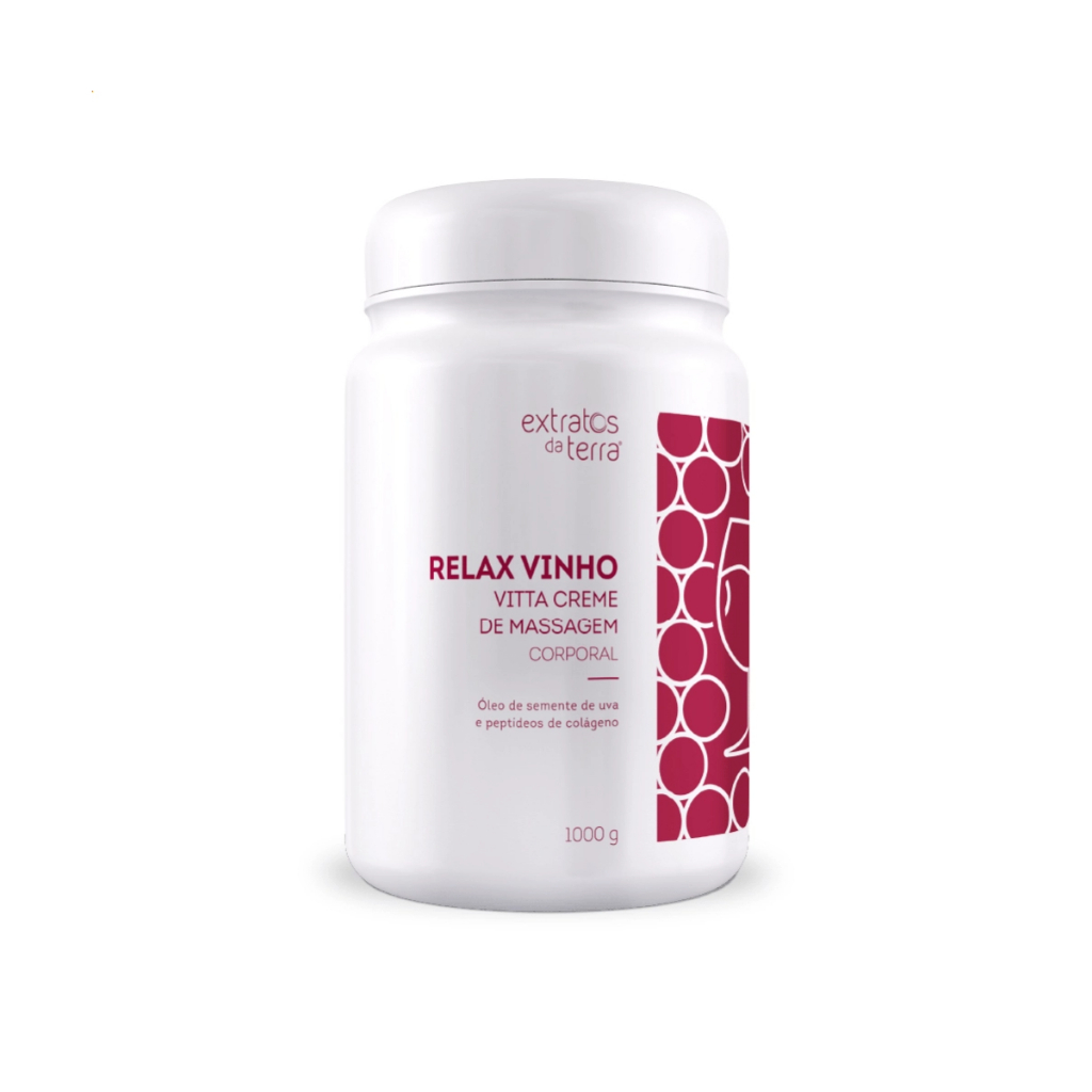 Creme De Massagem Relax Vinho Corporal 1kg Extratos Da Terra