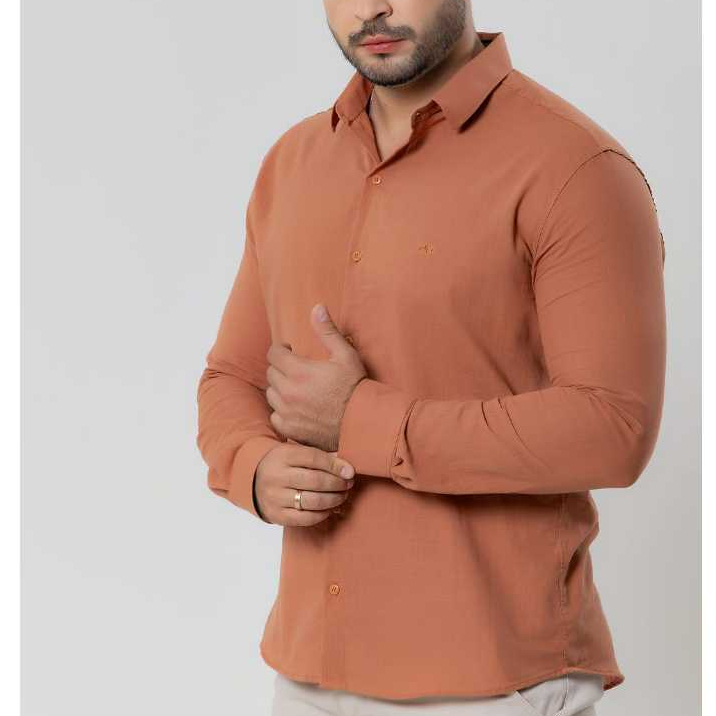 Camisa Linho Premium Slim Social Manga Longa Oferta Imperdível