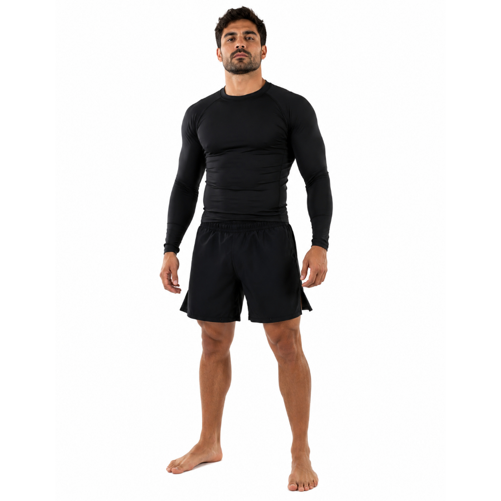 Bermuda de Jiu Jitsu Tactel Masculina Treino e Competição MMA Muay Thai Boxe