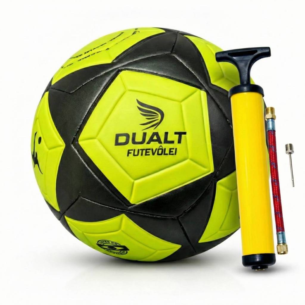 Bola Futevôlei Dualt Profissional Tech Fusion Oficial Areia Praia + Bomba de Ar