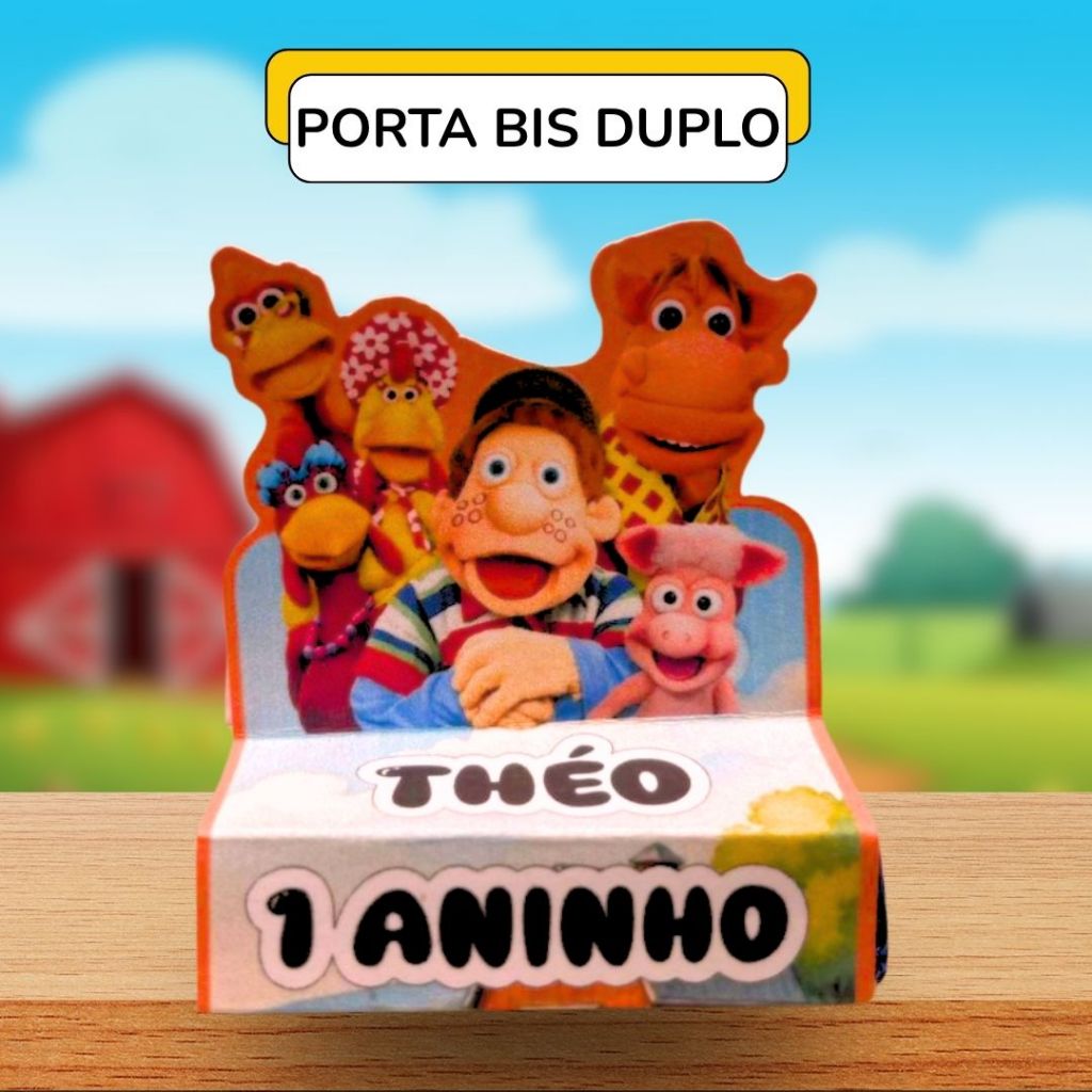 24 Porta Bis Duplo Personalizado Cocoricó –Lembrancinha Festa Infantil, Aniversário, Decoração Menina Menino