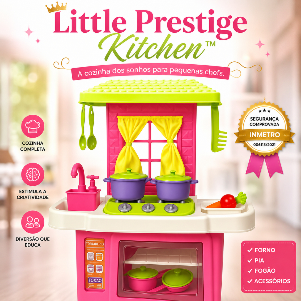 Cozinha Infantil Completa Com Forno Pia Fogão Panelinhas e Acessórios Brinquedo Educativo FazdeConta