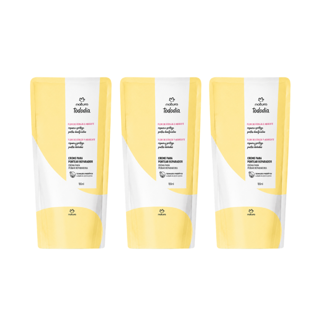 Refil Natura Tododia Creme de Pentear Flor de Cereja e Abacate 180ml
