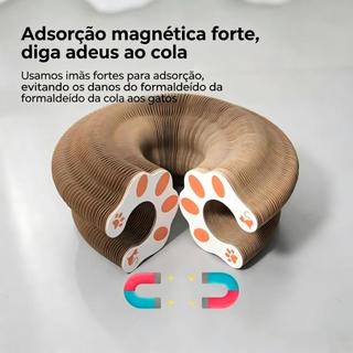 Brinquedo Mágico Para Gato Arranhador Papel Sanfonado Dobrável Com Bola