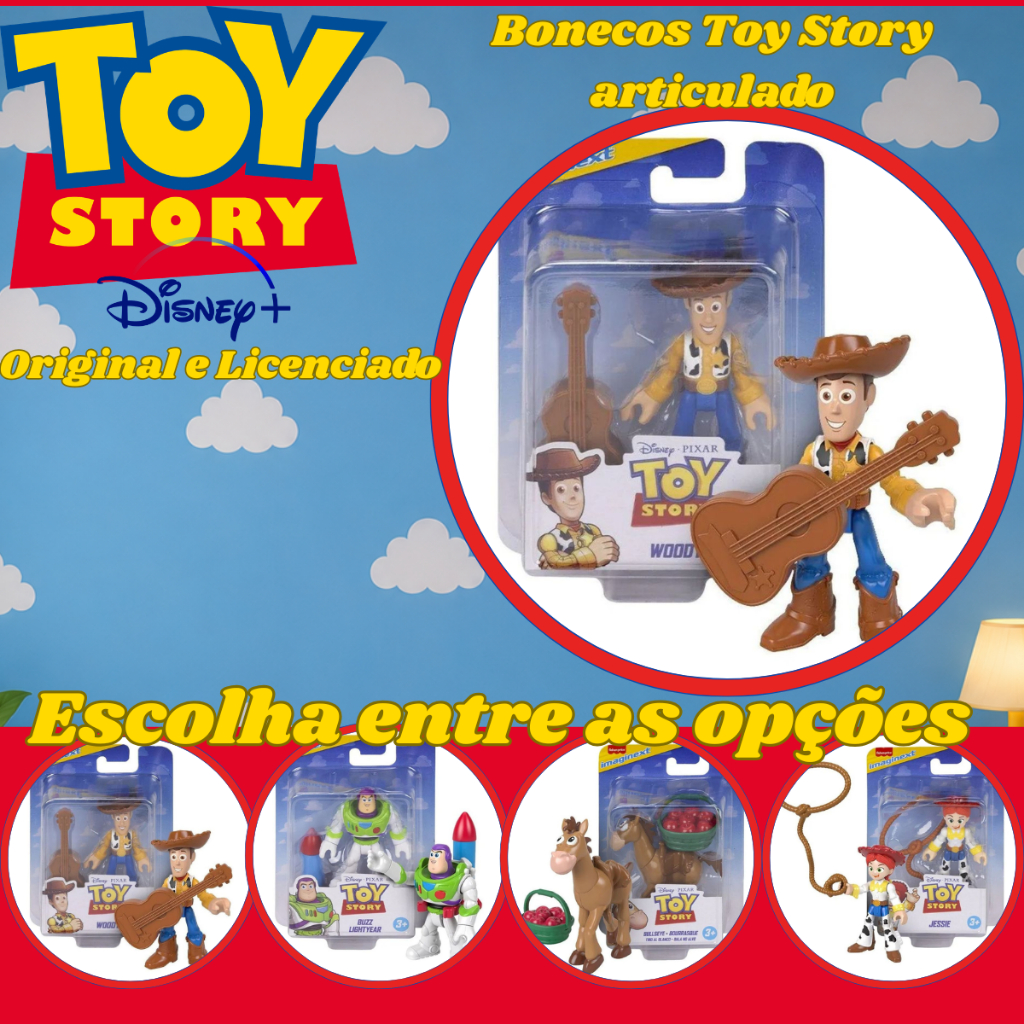 Boneco Imaginext Toy Story Woody Jessie Buzz Bala No Alvo Fisher Price Original Escolha o Personagem