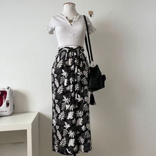 Calça Clochard Feminina Pantacourt Estampada Cintura Alta Moda Feminina | Brechó Vintage