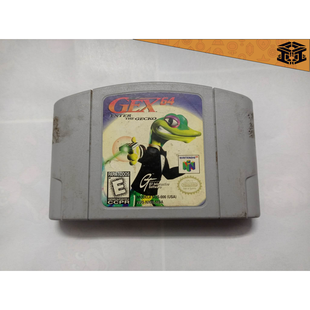 Gex Enter the Gecko Nintendo 64 Fita Original Funcionando Perfeitamente