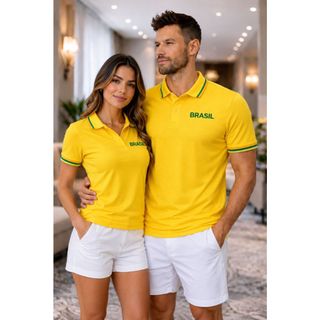 CAMISA POLO Masculina feminina TORCEDOR BRASIL BORDADO MODELO ORIGINAL NO CHAT