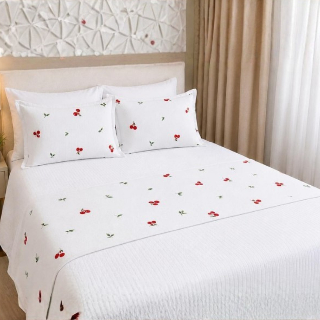 Capa de travesseiro e peseira para cama kit 3 peças piquet manta casal queen king decoração quarto