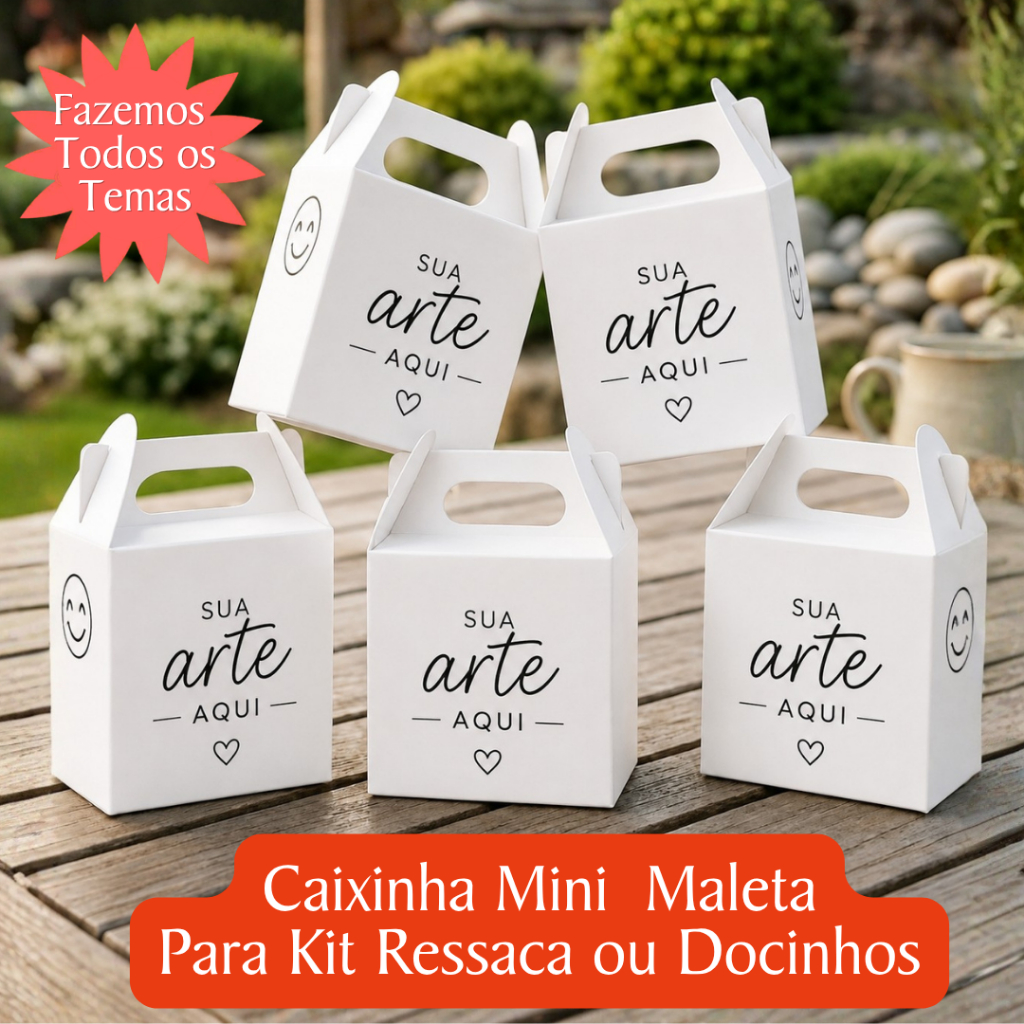 Caixinhas Mini Maleta Todos os Temas Para Docinhos Kit Ressaca Lembrancinhas Divertidas Casamento Aniversário Formatura