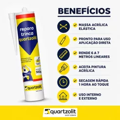 Quartzolit Repara Trinca 500g Cor Branco Modelo Em Massa Branco Fosco