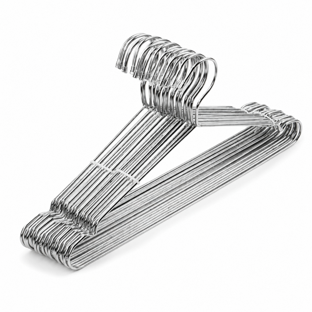 Kit Cabides de Inox Cromado Resistente Organizador Guarda Roupa