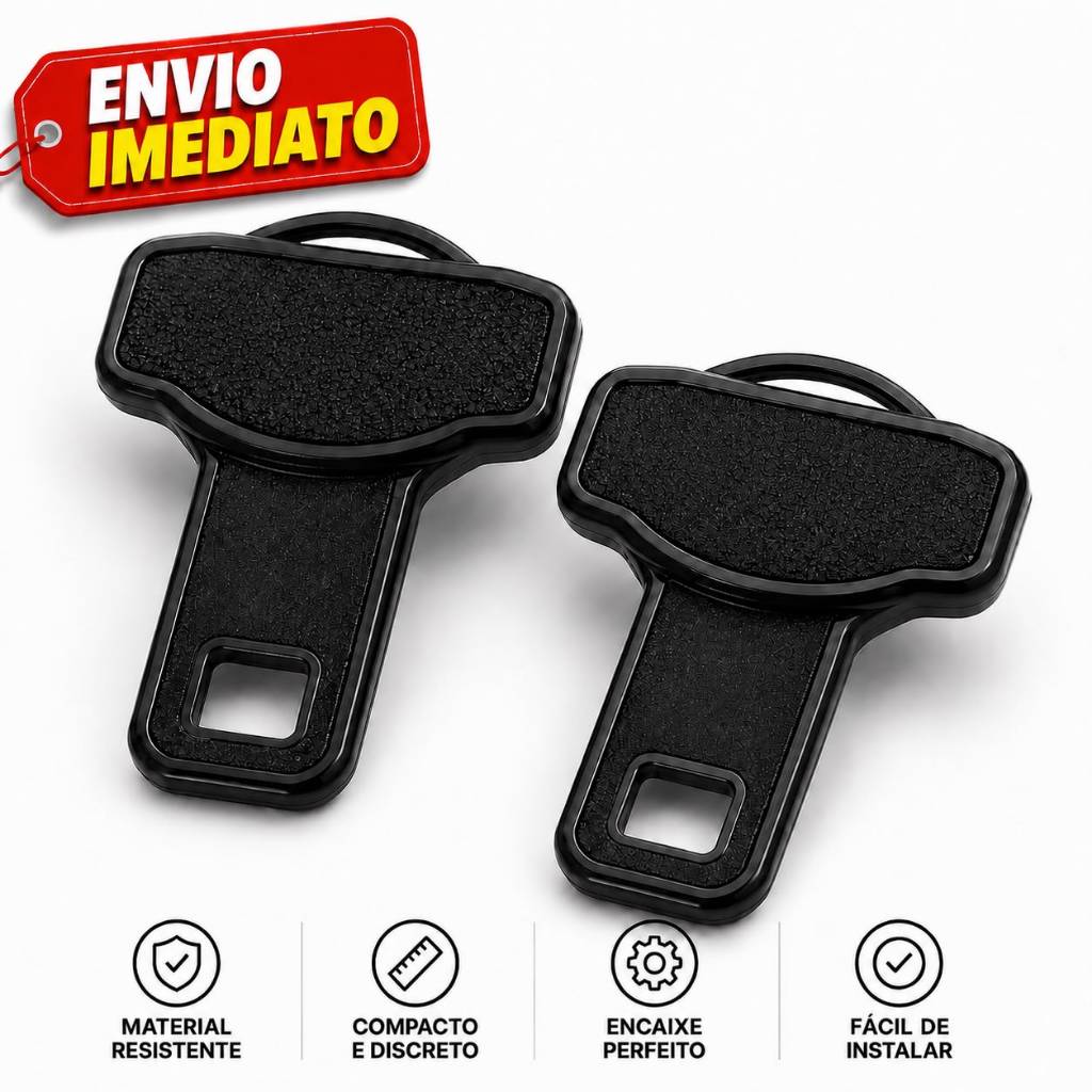 Kit Clip Anti Bip Cinto Segurança Universal Trava Silenciadora Alerta Sonoro Encaixe Universal Carro