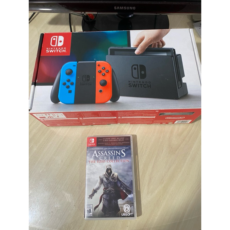 Nintendo Switch V2 + Cartão de 16 e 32 Gigas + 1 Jogo