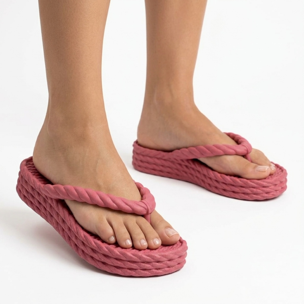 Chinelo Nuvem Sandalia Ortopédica Adulto Infantil Trançada Dedo Plataforma Flatform Antiderrapante