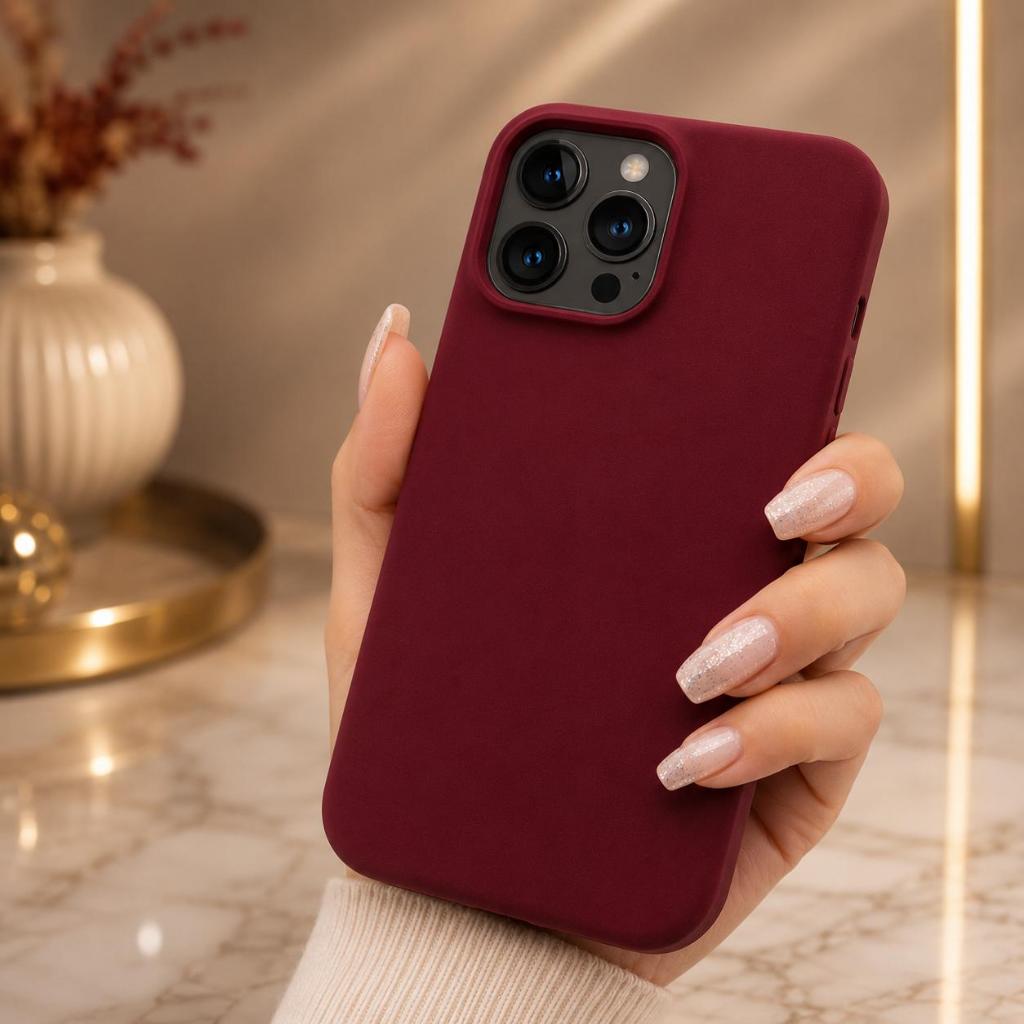 Capinha Iphone 11 Vinho Bordo Marsala Case Silicone PREMIUM Capa Aveludada Compatível IPHONE 11