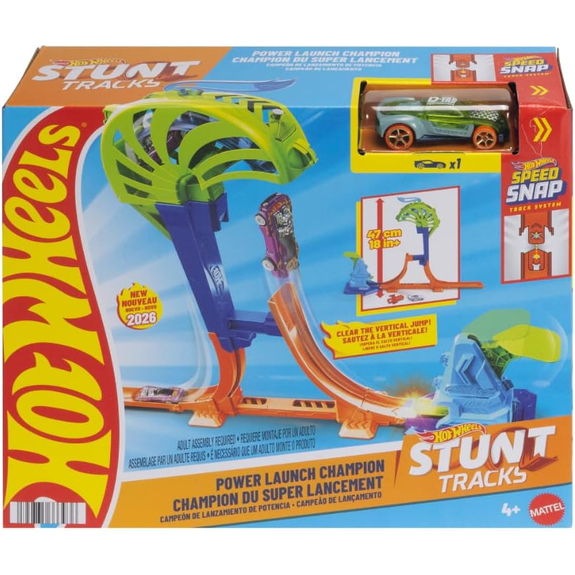 Hot Wheels Pista Stunt Tracks Power Launch- Mattel JHK75