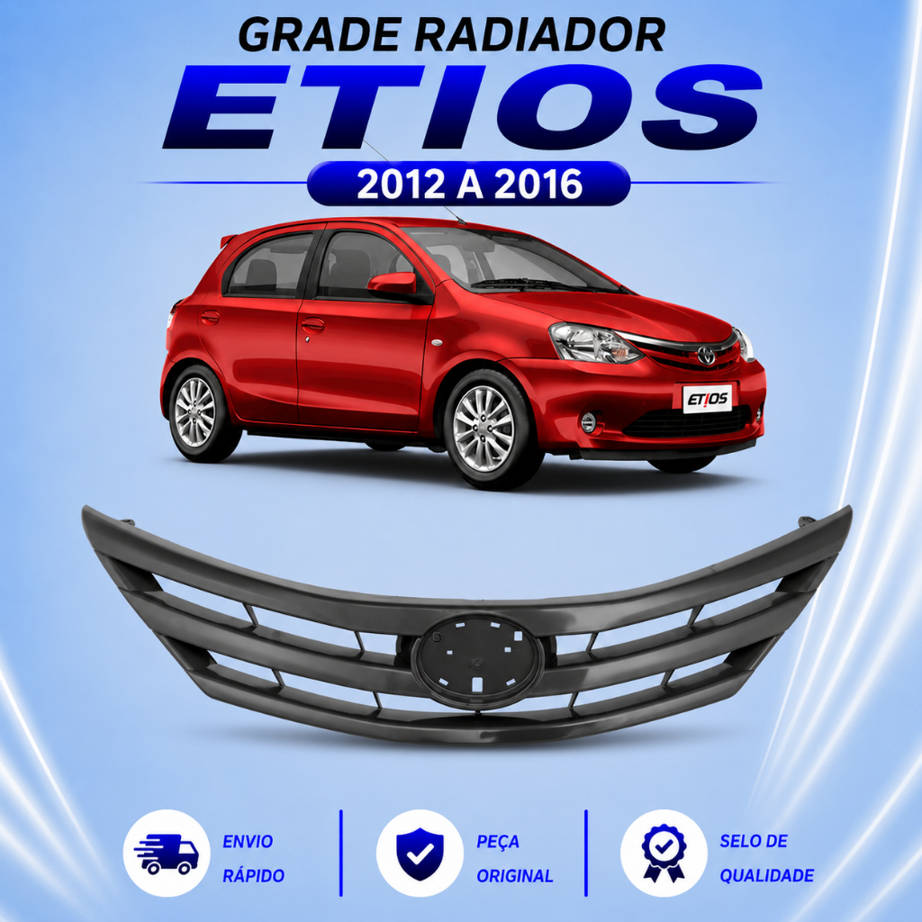 Grade Radiador Etios 2012 2013 2014 2015 2016 Cinza