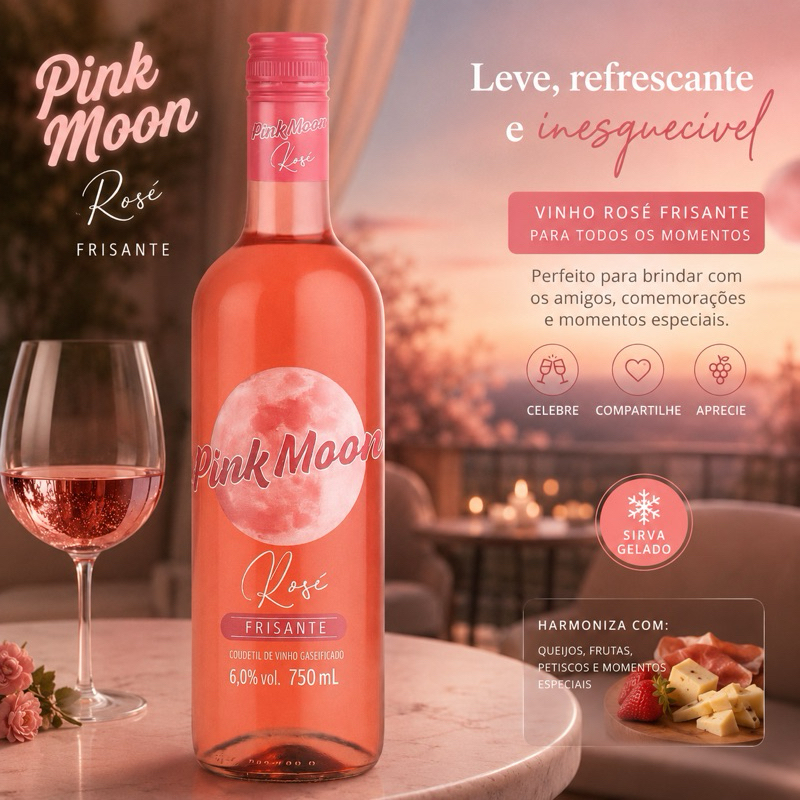PINK MOON ROSE FRISANTE 750 ML– GASEIFICADO