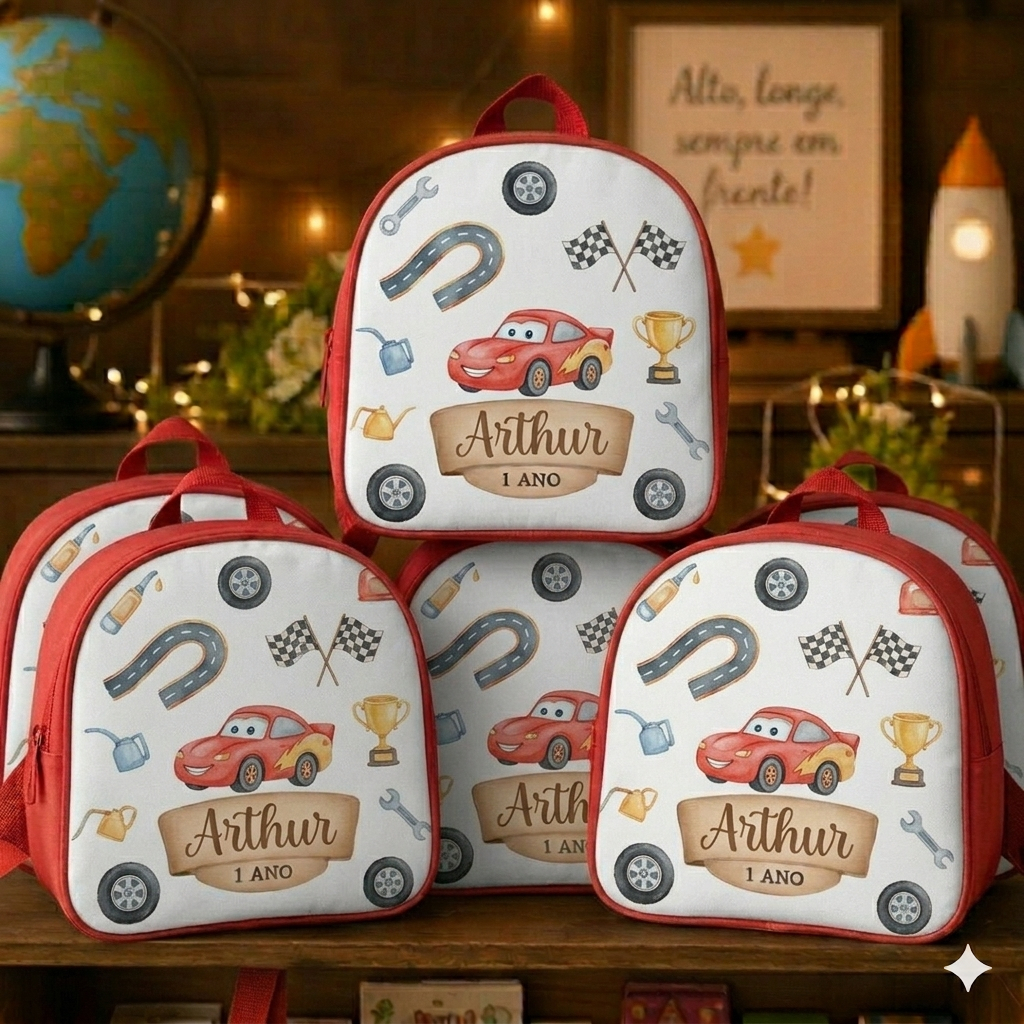 10 Bolsinhas mochilinhas personalizadas todos os temas, para lembrancinhas de aniversários, festas e eventos