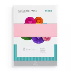 Papel Color Pop Rosa Chiclete Mimo - A4 - 180 gr - 25 unds