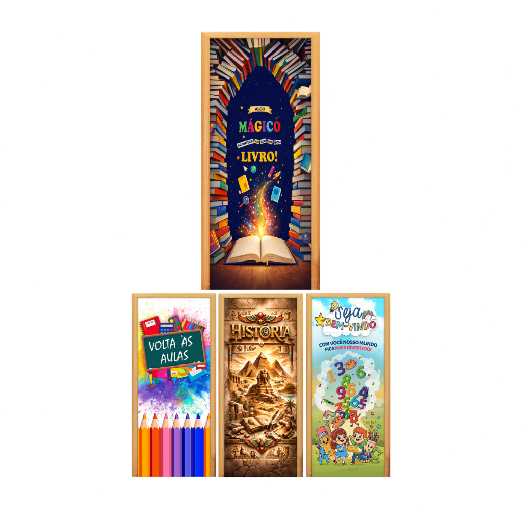 Capa de Porta Volta às Aulas Decorativa Escolar 0,85x2,10