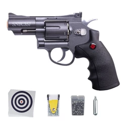 Revólver de Pressão Co2 SNR357 Full Metal Black 4.5mm – Crosman + Alvo + Cilindro + Esfera + Chumbo