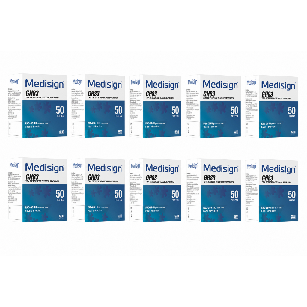 KIT 500 Tiras de Glicose Medisign GH83