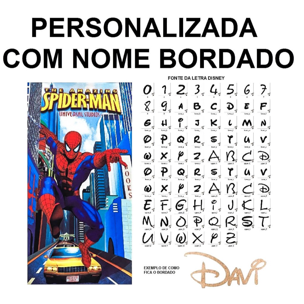 Toalha Infantil Banho Praia Algodão Grande Personagem Homem Aranha
