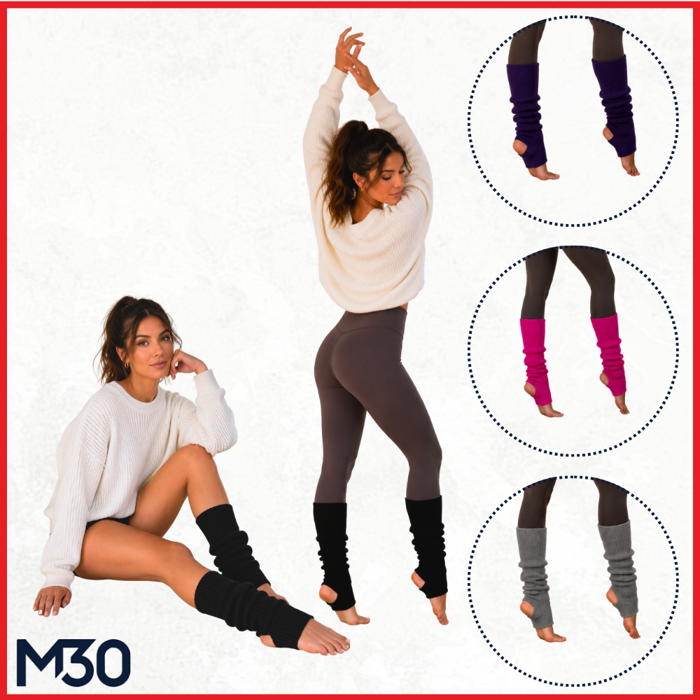 Meias Femininas De Perna Polaina De Malha Aquecedor De Bota Capa Corporal Para Ginásio Fitness Dança Ballet Exercício