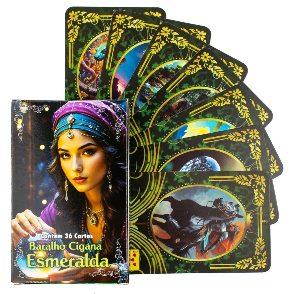 Baralho Cigana Esmeralda 36 Cartas - Sabedoria Cigana e Ilustrações Vibrantes- ORACULO- TARÔ
