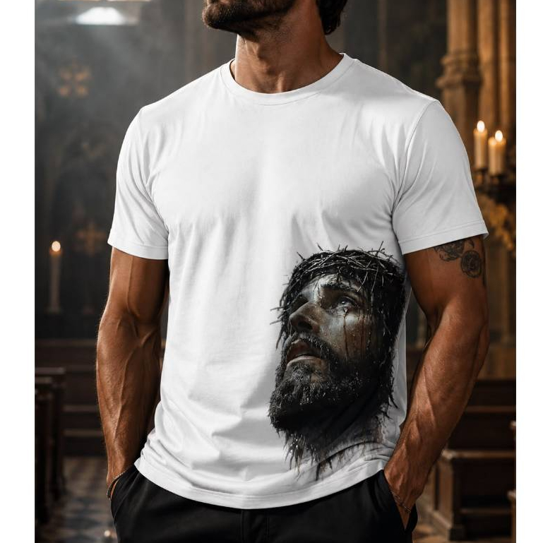 Camiseta Jesus Cristo Masculina Feminina Unissex 100% Algodão Estampada Cristã Gospel Evangélica Casual