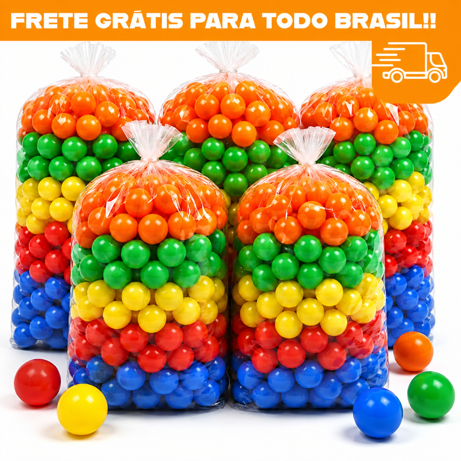 Bolinhas para Piscina de Bolinhas Infantil Não Amassam Coloridas 76mm Pronta entrega Envio Rápido
