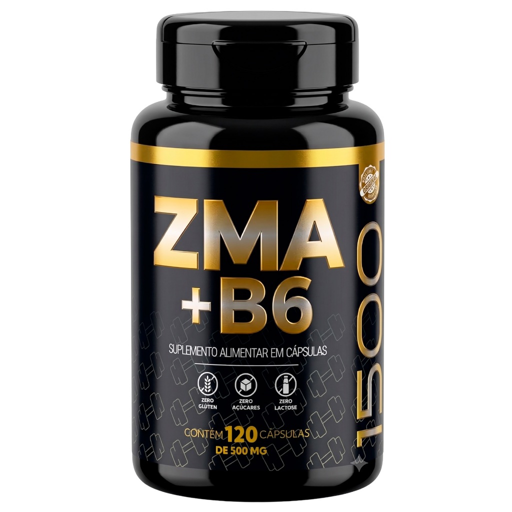 ZMA Premium 120caps c/ Zinco Magnésio Vitamina B6 Alta Concentração Original