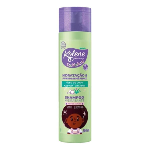 Shampoo Infantil Kolene Cachinhos 300ml – Limpeza Suave para Cabelos Cacheados e Crespos